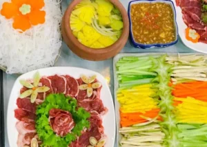 Nguyên liệu nấu lẩu bò nhúng giấm