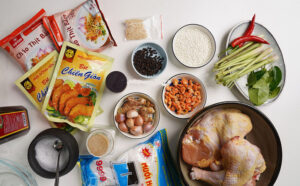 Nguyên liệu làm gà rang muối chuẩn vị